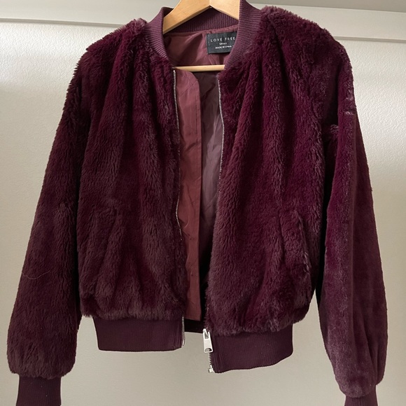 Faux fur bomber jacket - Picture 1 of 3